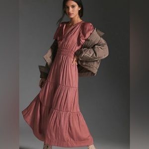 Anthropologie The Somerset Maxi Dress Silky edition, Size M, Color Rose